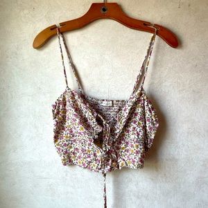 Floral crop top tank